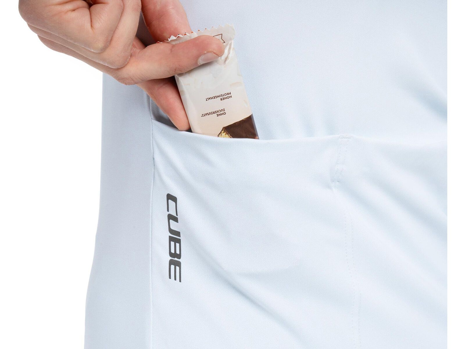 Cube Road/XC Trikot Teamline kurzarm, white | Bild 4