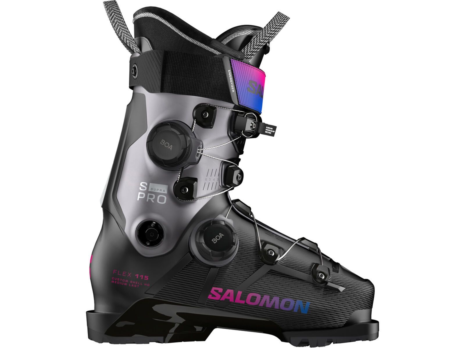 Salomon S/Pro Supra Dual BOA 115 W, black/beluga met./beetroot purple | Bild 1