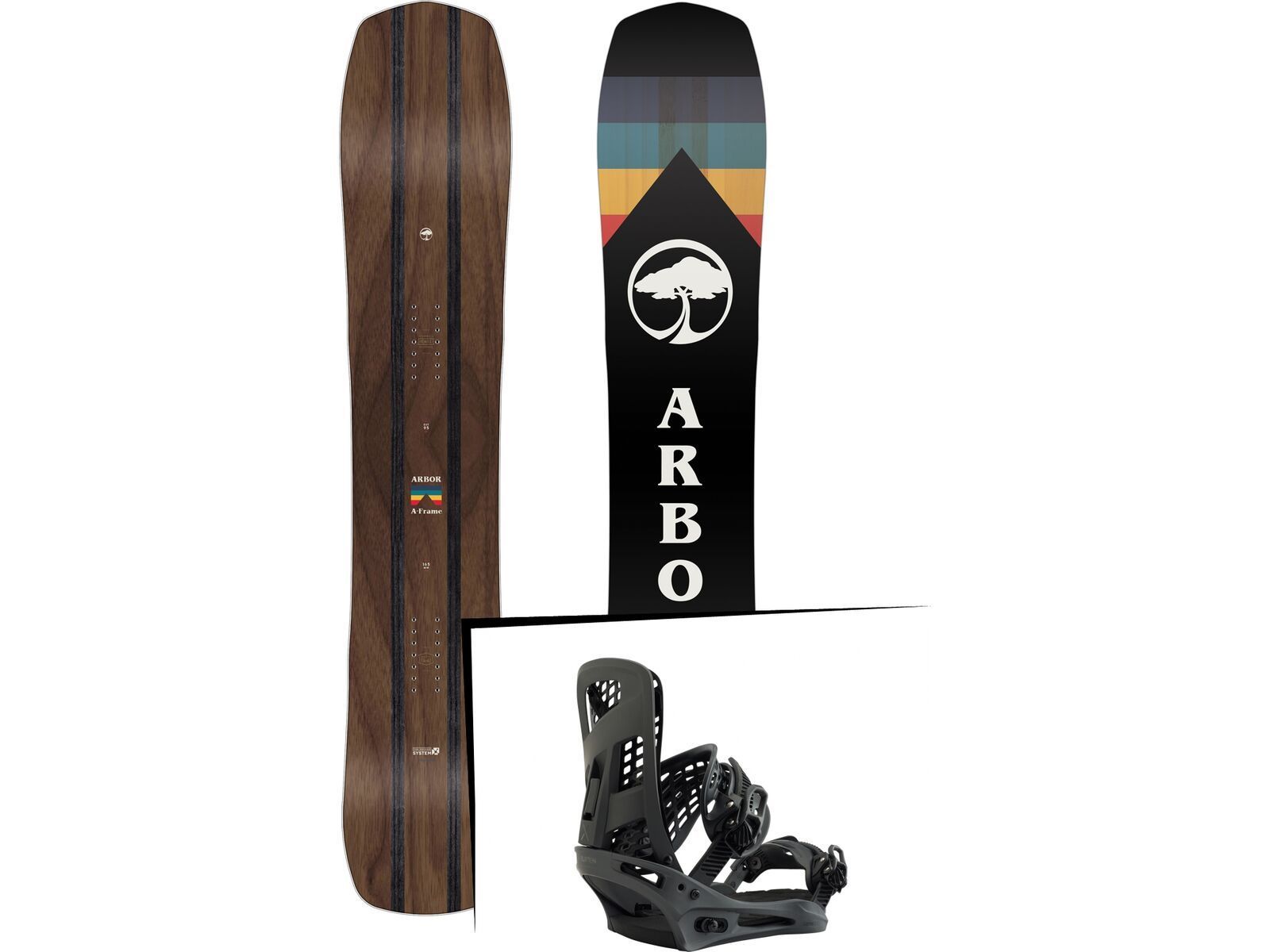 Set: Arbor A-Frame 2019 + Burton Genesis X black matte | Bild 1