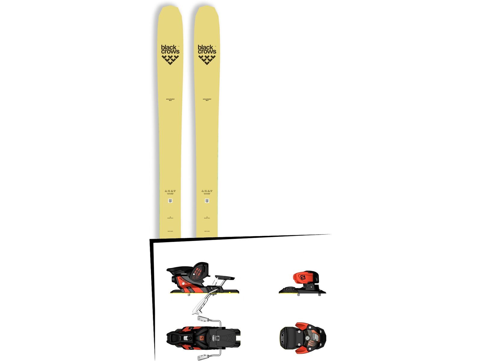 Set: Black Crows Anima Freebird 2018 + Salomon Warden MNC 13 white/black/orange | Bild 1