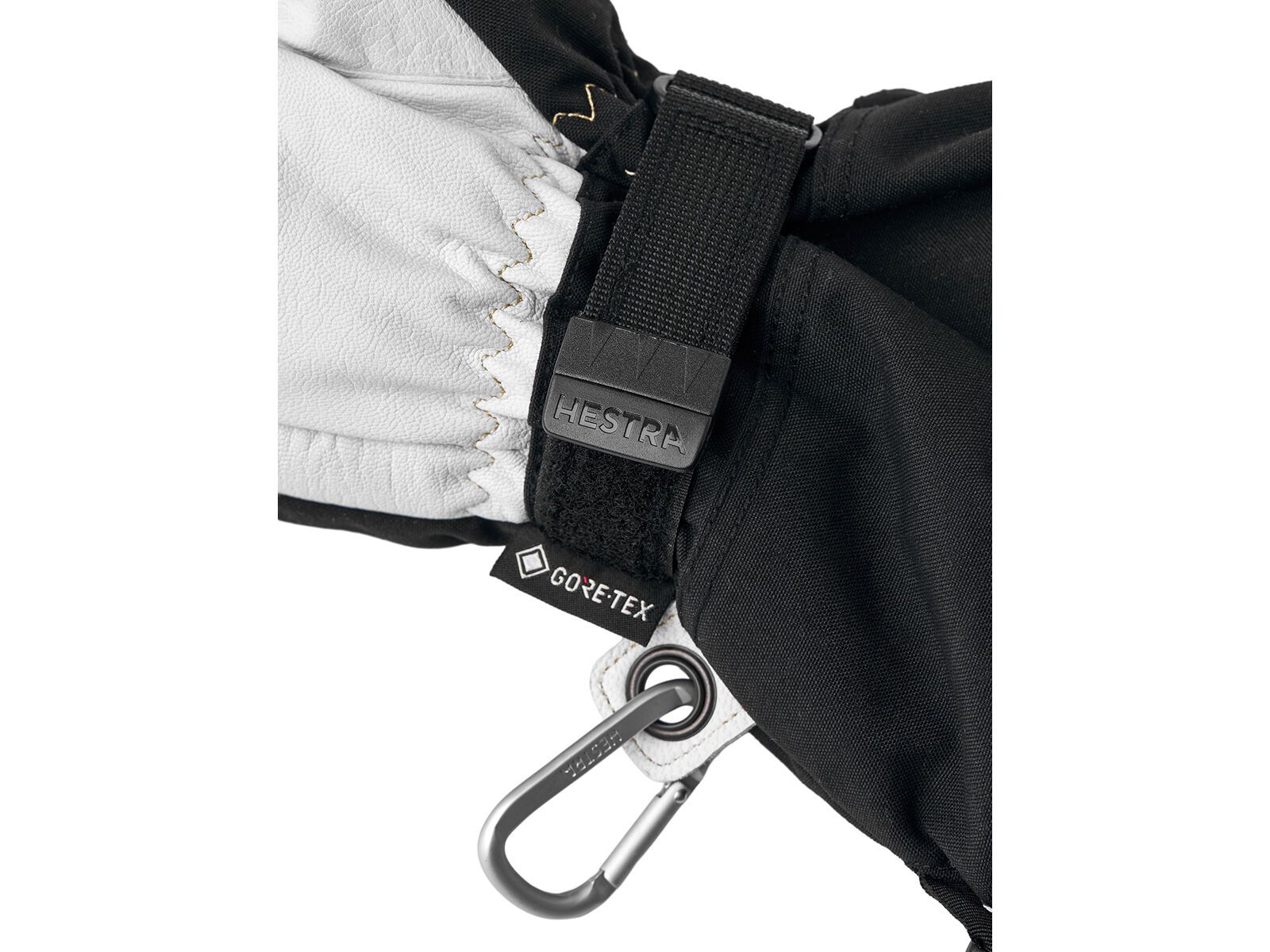 Hestra Army Leather Gore-Tex Mitt, black/natural grey | Bild 6
