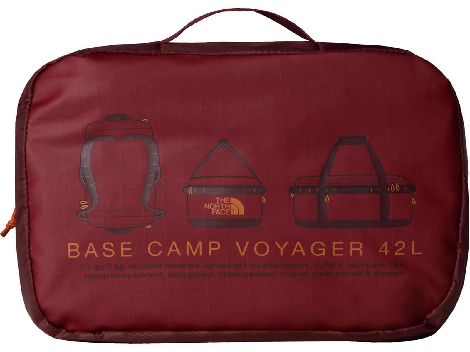 The North Face Base Camp Voyager Duffel 42L, sumac/iron bronze | Bild 6