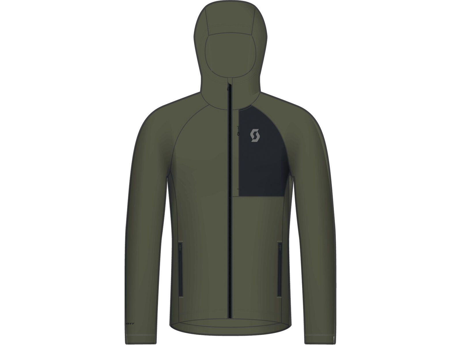 Scott Defined Warm Zip Men's Hoody, douglas green/black | Bild 1