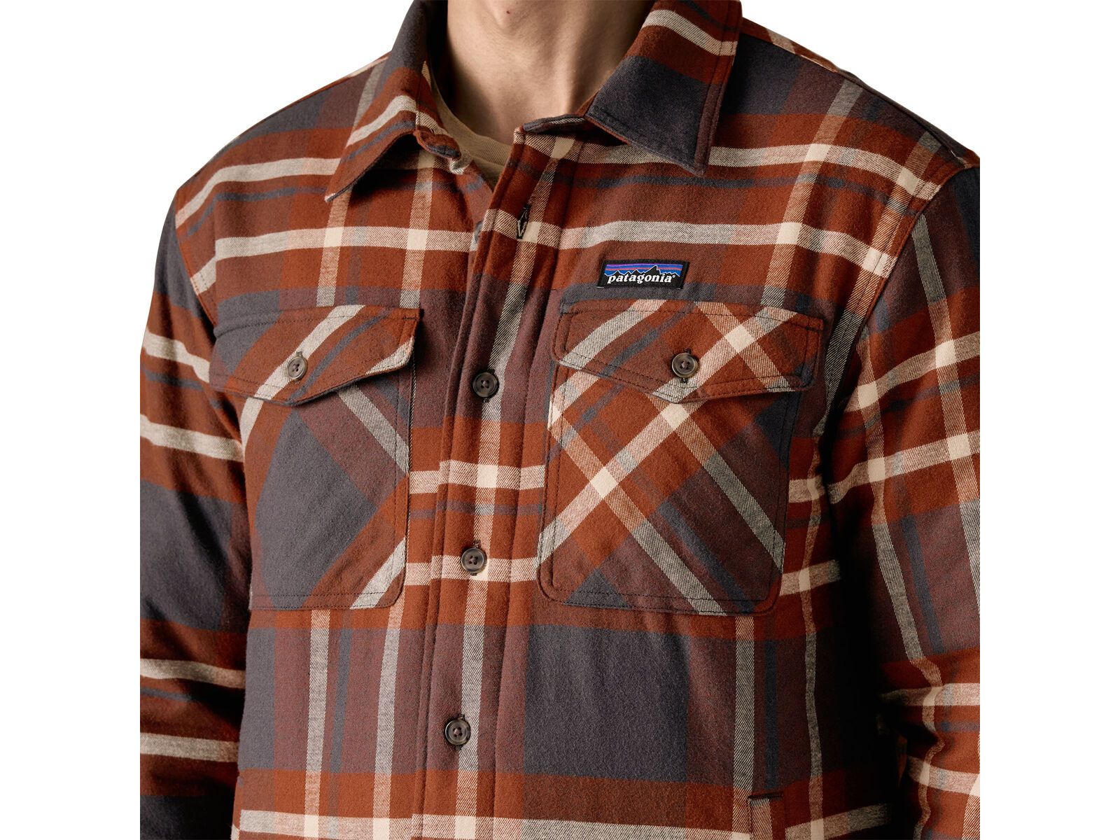 Patagonia Men's Lightweight Insulated Fjord Flannel Shirt Ashore, ink black | Bild 7