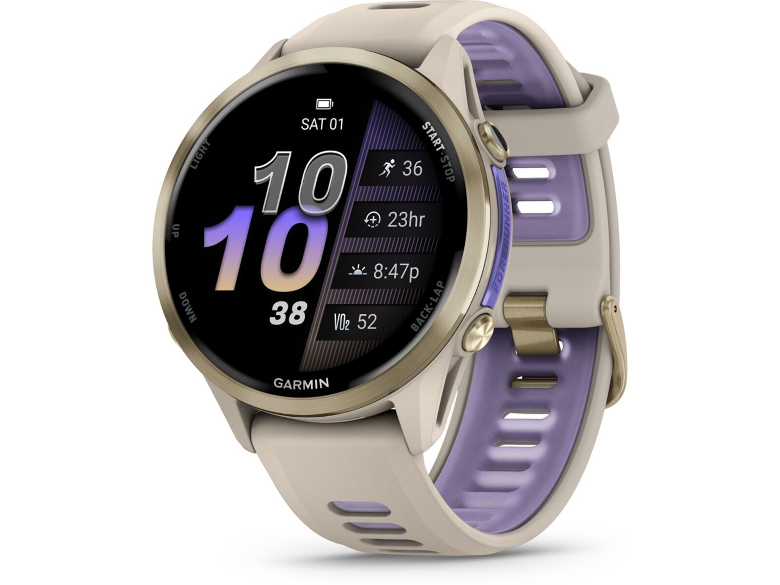 Garmin Forerunner 970, gray/softgold titan | Bild 1