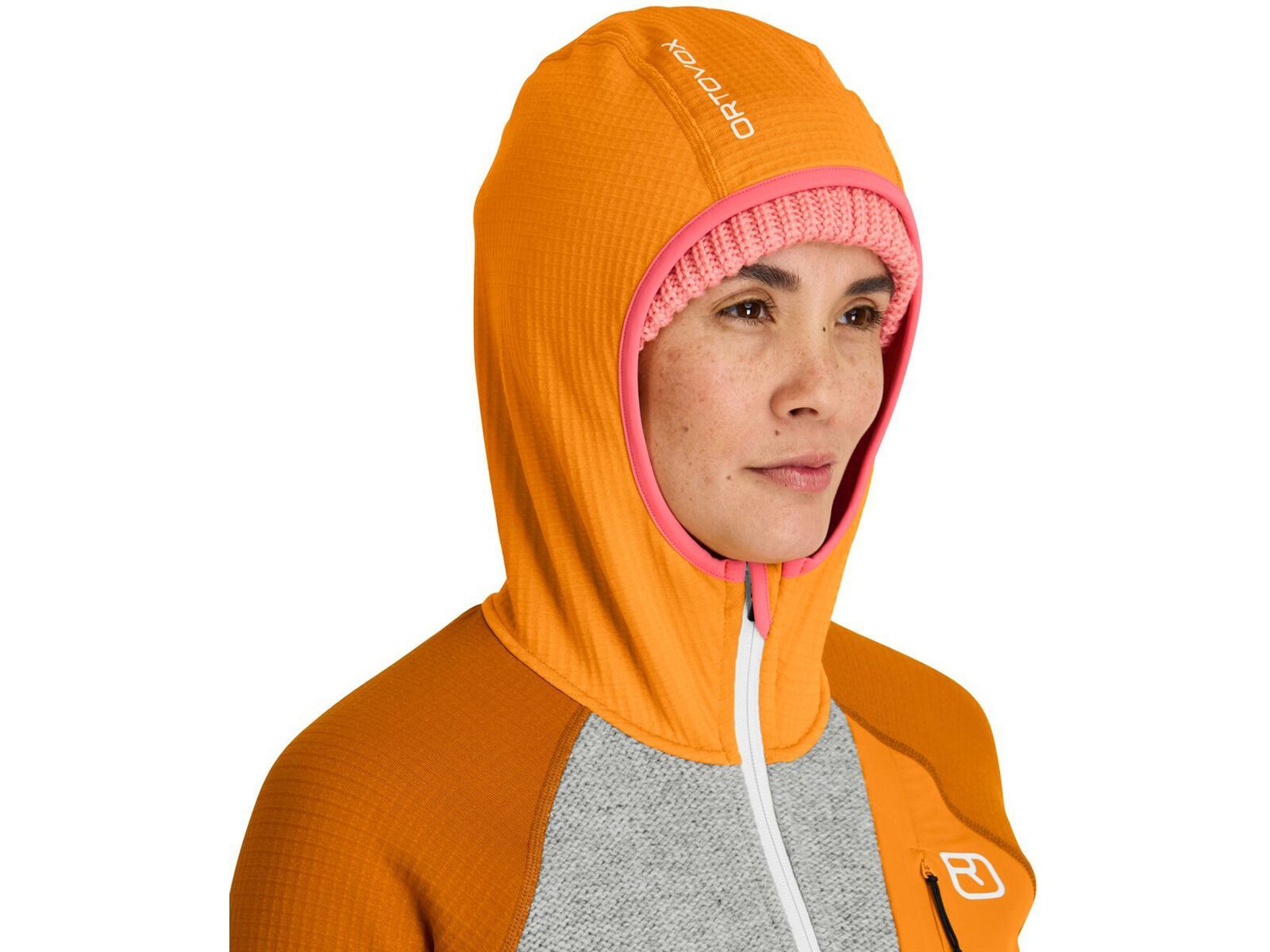 Ortovox Merino Fleece Grid Plus Classic Knit Hoody W, glacier grey | Bild 3