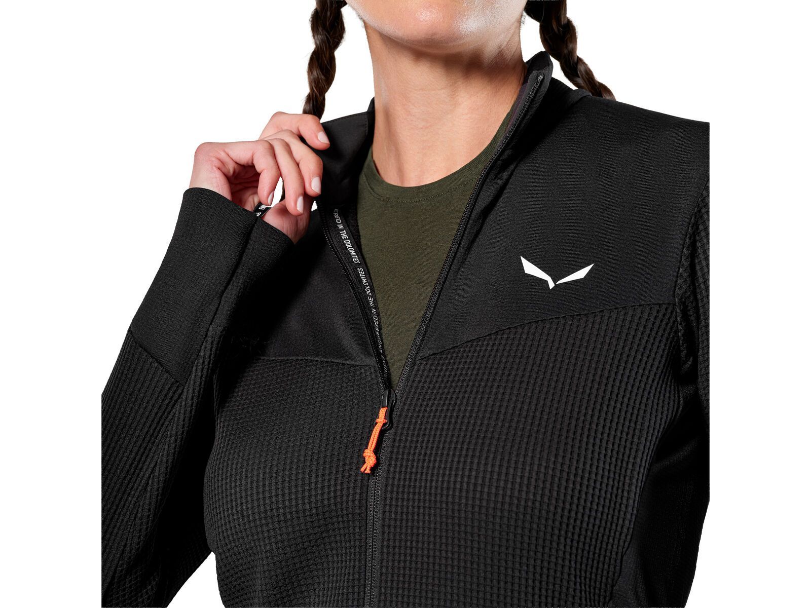 Salewa Puez Waffle Hybrid Polarlite Jacke Damen, black out | Bild 5