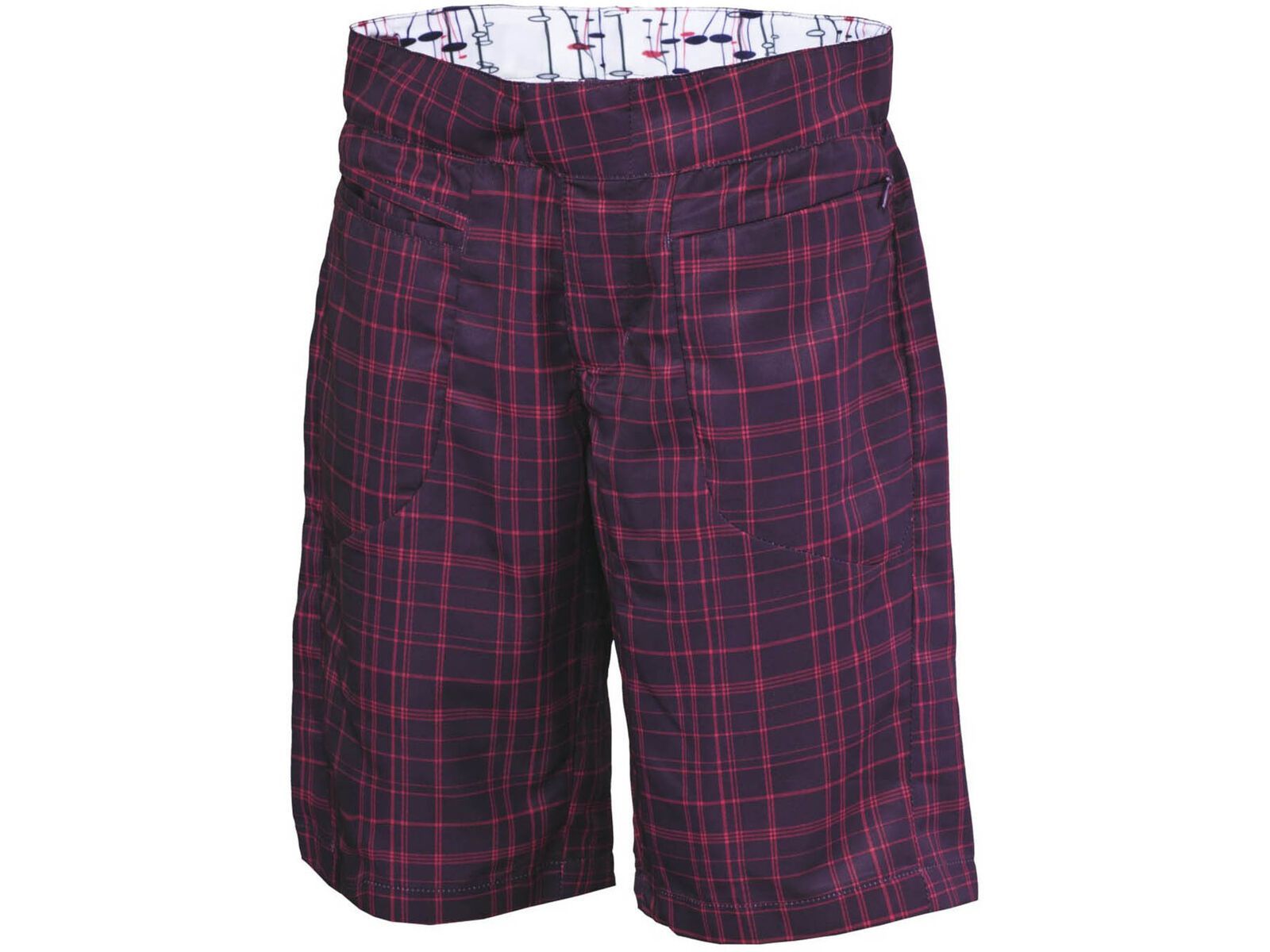 Scott Shorts Womens Sky check ls/fit, dark purple/raspberry pink | Bild 1