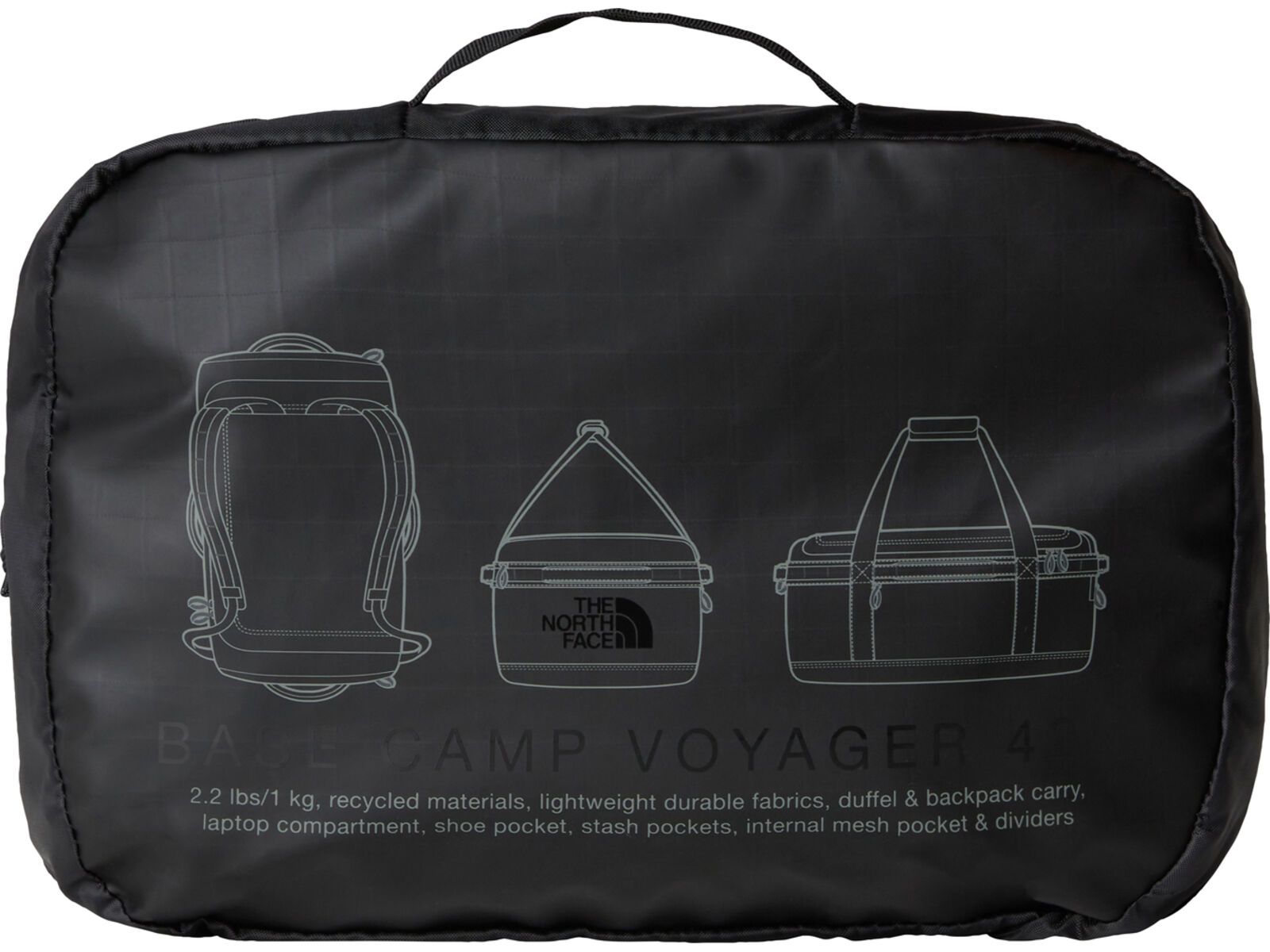 The North Face Base Camp Voyager Duffel 42L, tnf black/asphalt grey | Bild 5