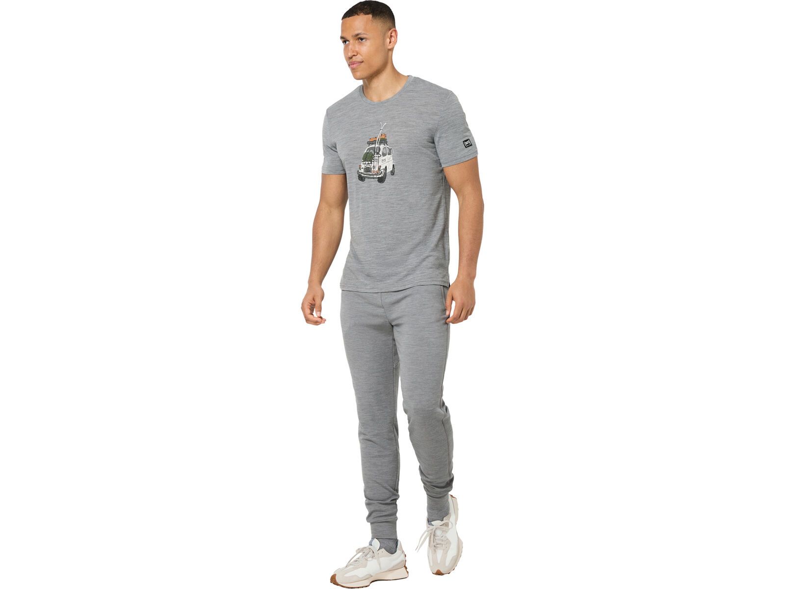 super.natural M Carski Tee, cashmere grey melange/various | Bild 3