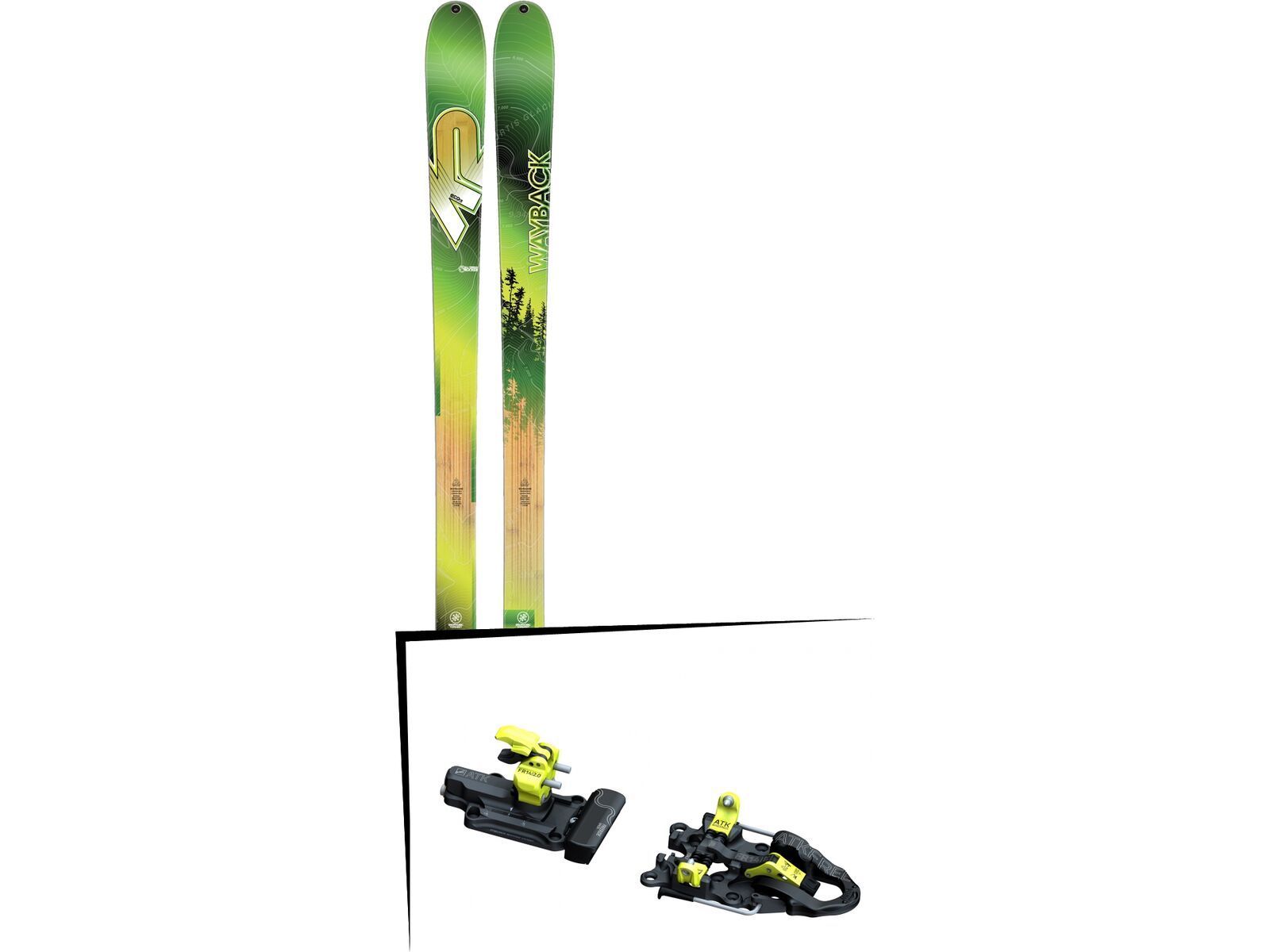 Set: K2 SKI Wayback 88 ECOre 2017 + ATK Freeraider 14 2.0 (2322434) | Bild 1