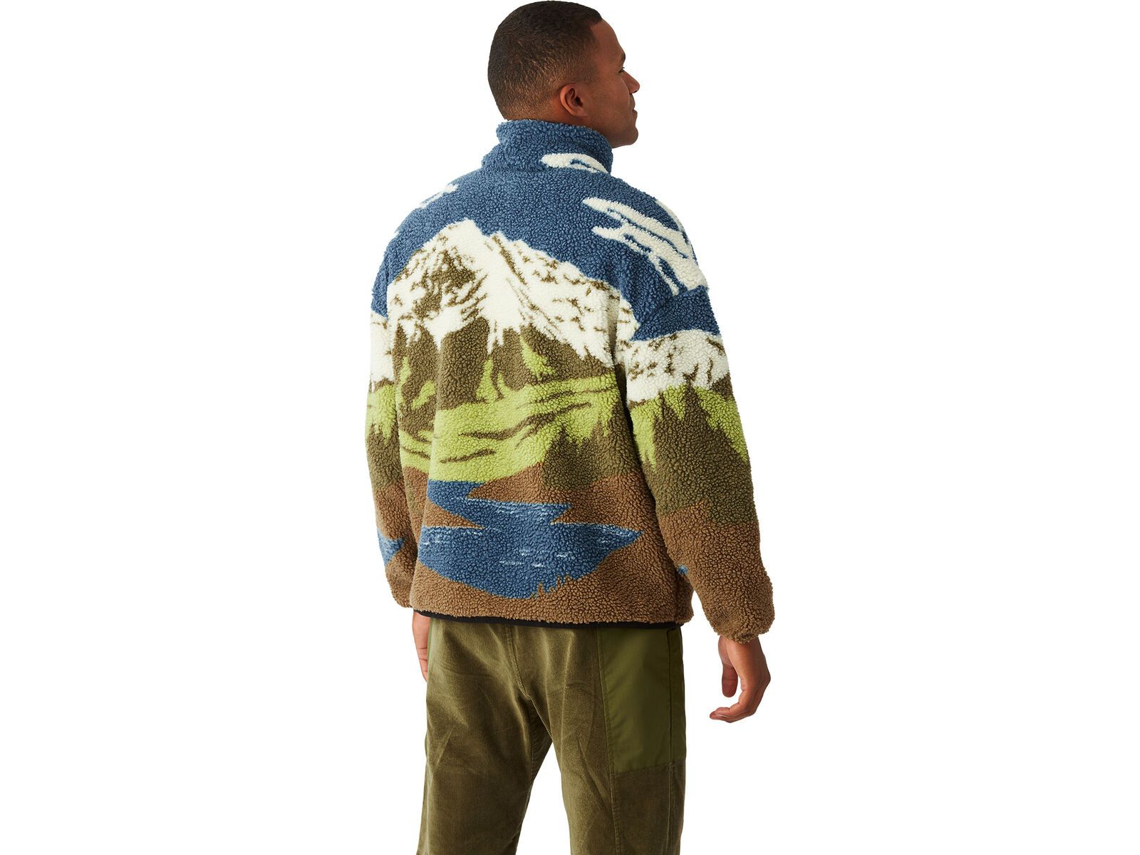 Picture Hafdals Zip Fleece, cloudy landsc sherpa m | Bild 5