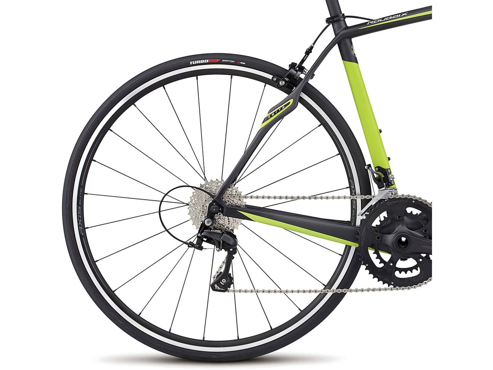 Specialized Roubaix SL4 Sport, satin carbon/hyper green/metallic white silver | Bild 4