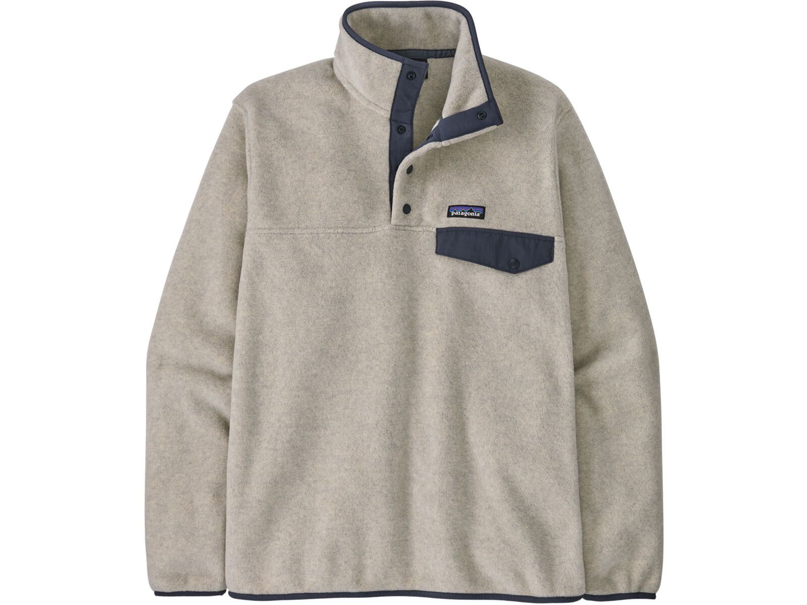 Patagonia Men's Lightweight Synchilla Snap-T Pullover, oatmeal heather w/smolder blue | Bild 1