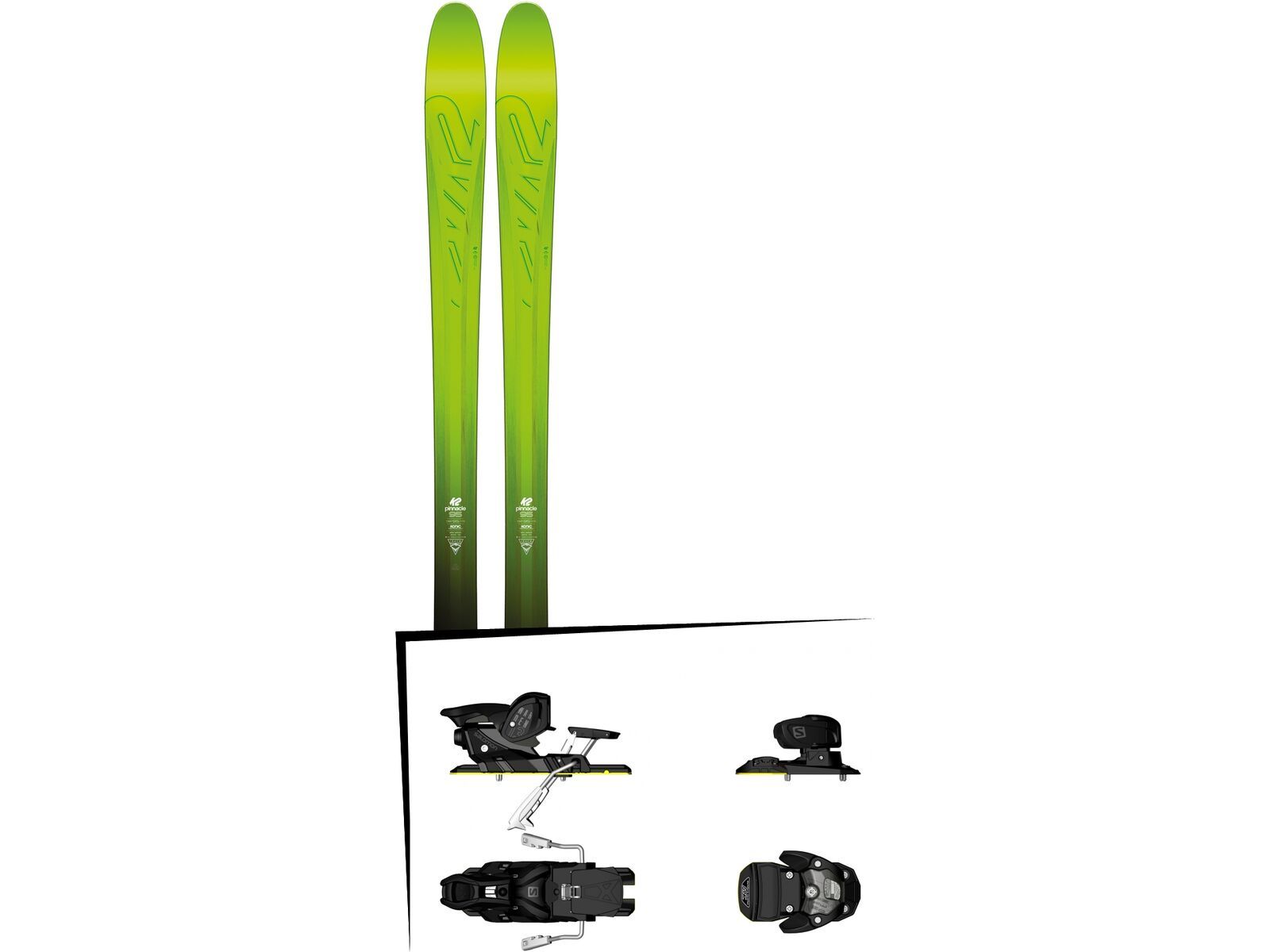 K2 SKI Set: Pinnacle 95 2016 + Salomon Warden MNC 13 | Bild 1