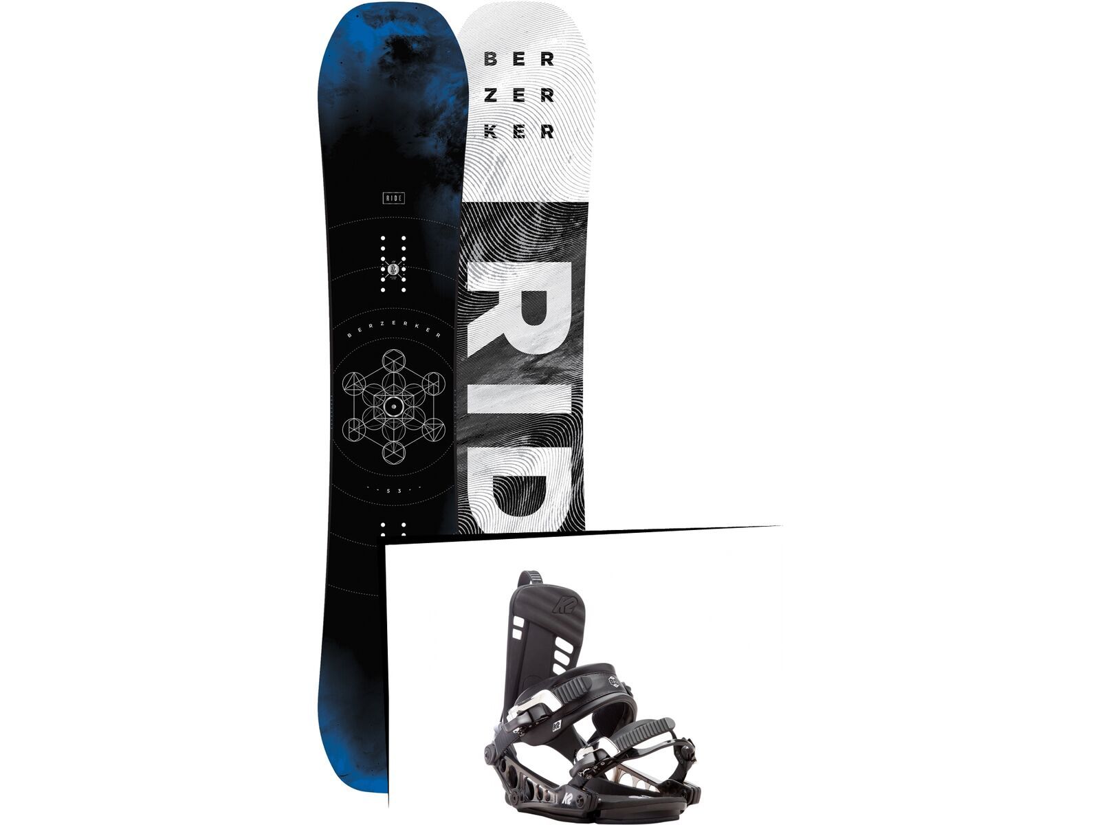 Set: Ride Berzerker 2017 + K2 Cinch CTX 2017, black - Snowboardset | Bild 1