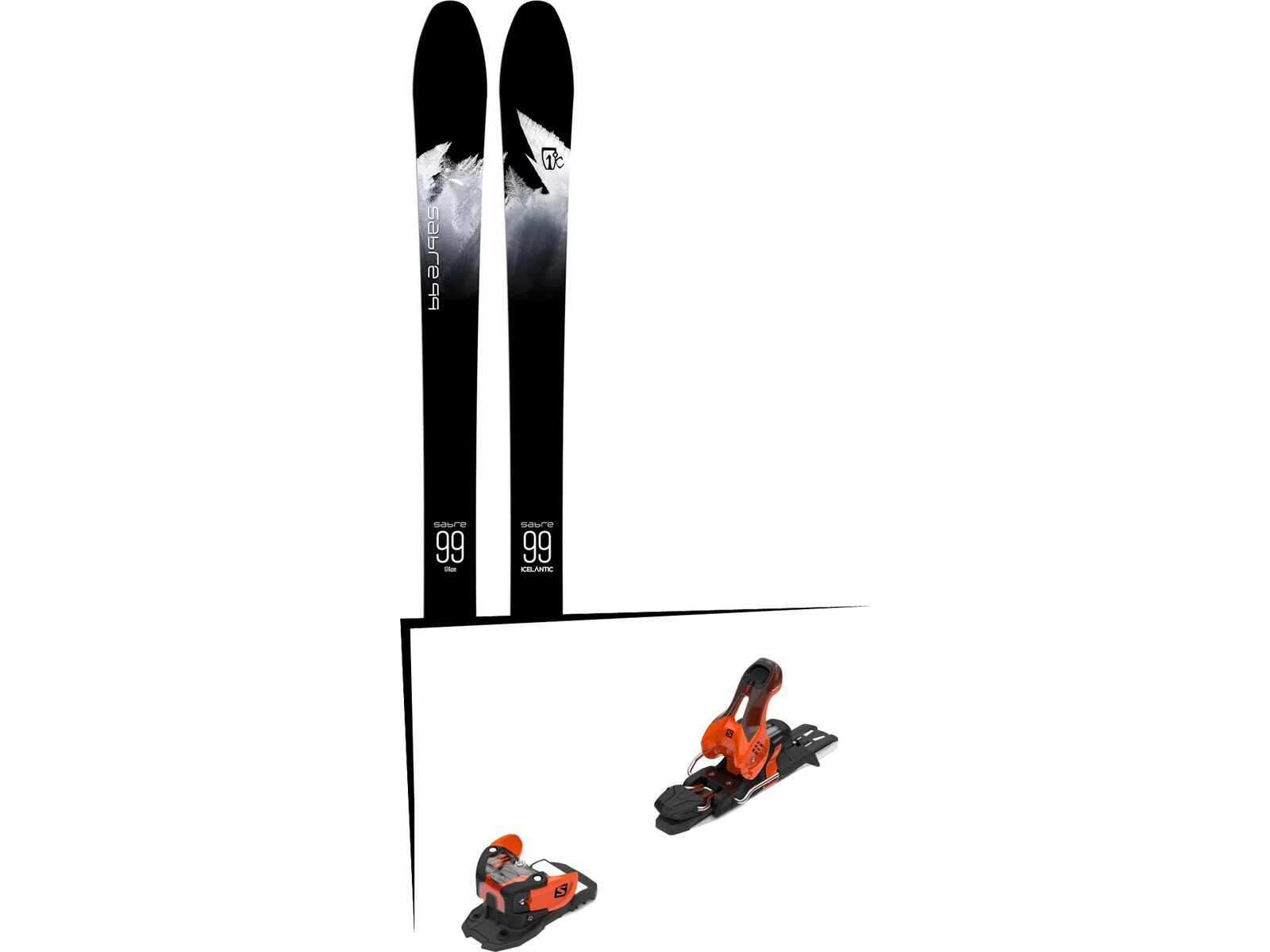 Set: Icelantic Sabre 99 2018 + Salomon Warden 11 orange/black | Bild 1