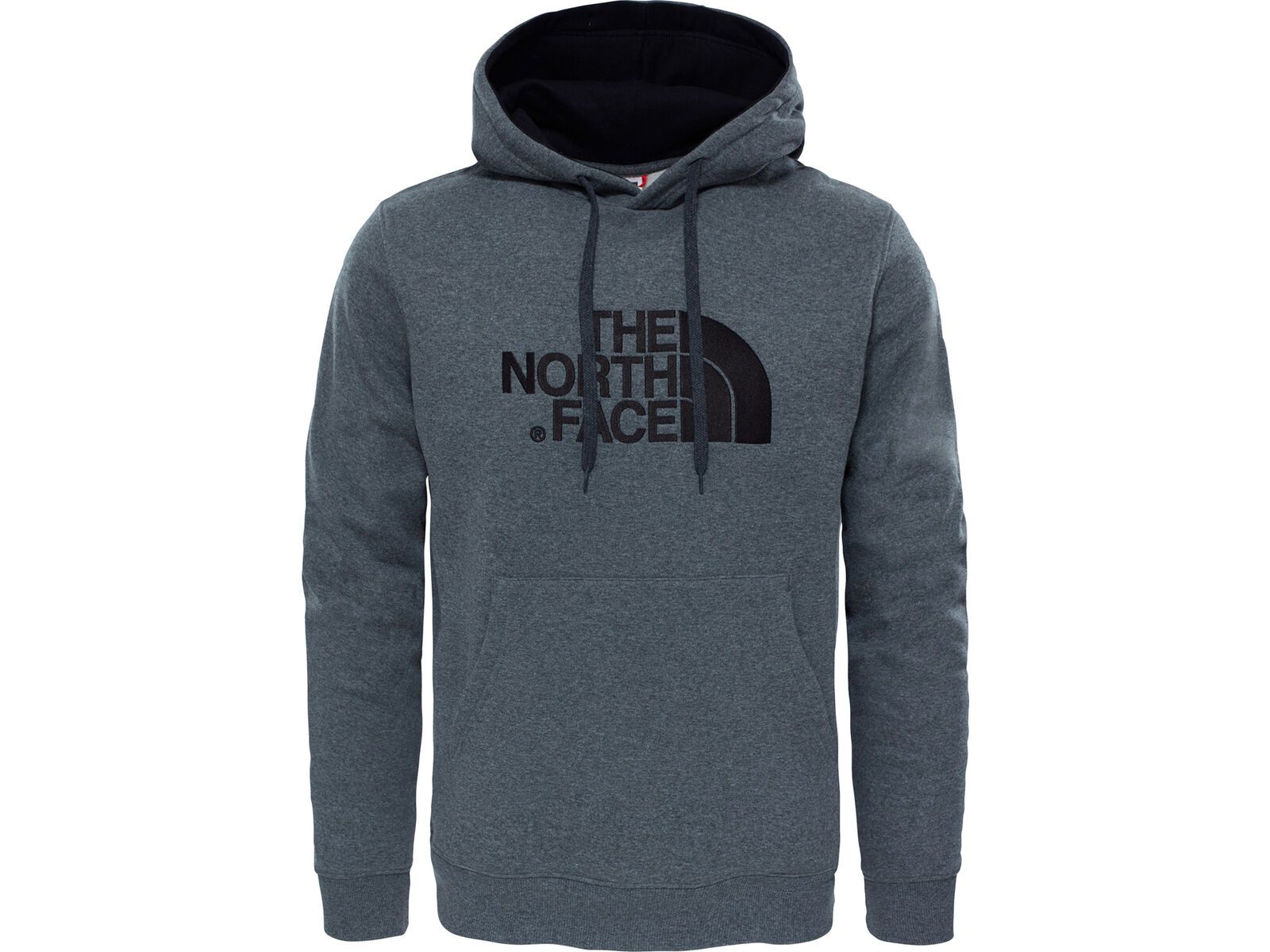 The North Face Men\'s grey Hoodie, Peak med. heather/tnf Drew Pullover black