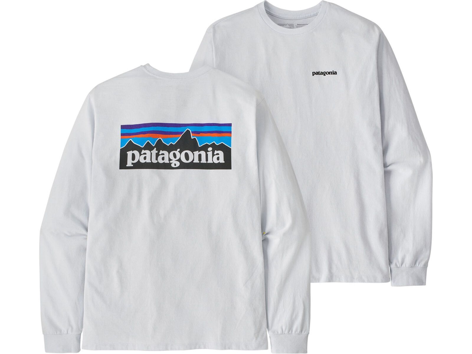 Patagonia Men's Long-Sleeved P-6 Logo Responsibili-Tee, white | Bild 1