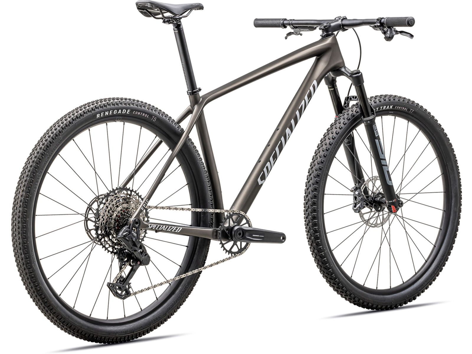 Specialized Epic Hardtail Comp, satin gunmetal/metallic white silver | Bild 3