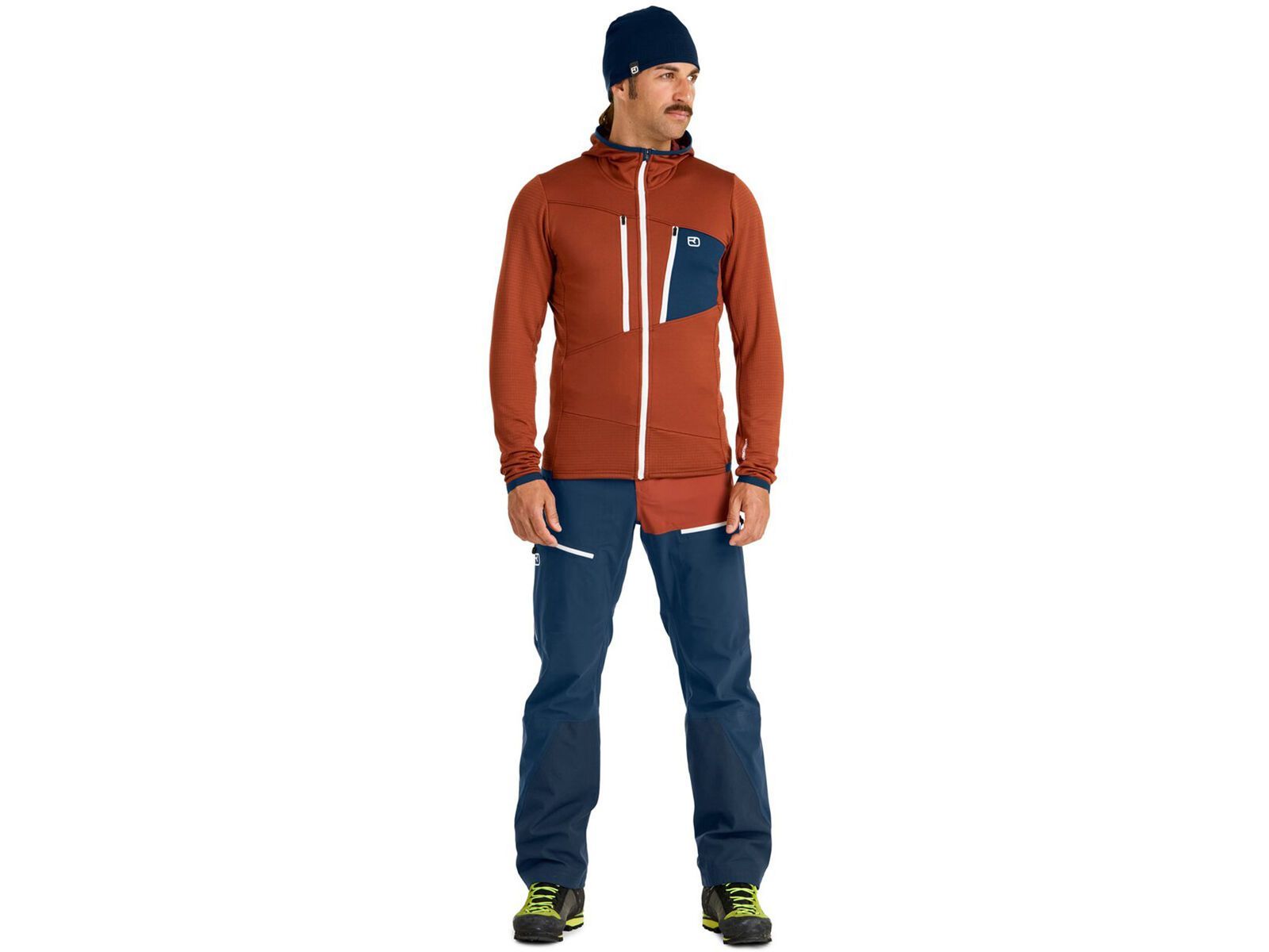 Ortovox Merino Fleece Grid Hoody M, clay orange | Bild 4