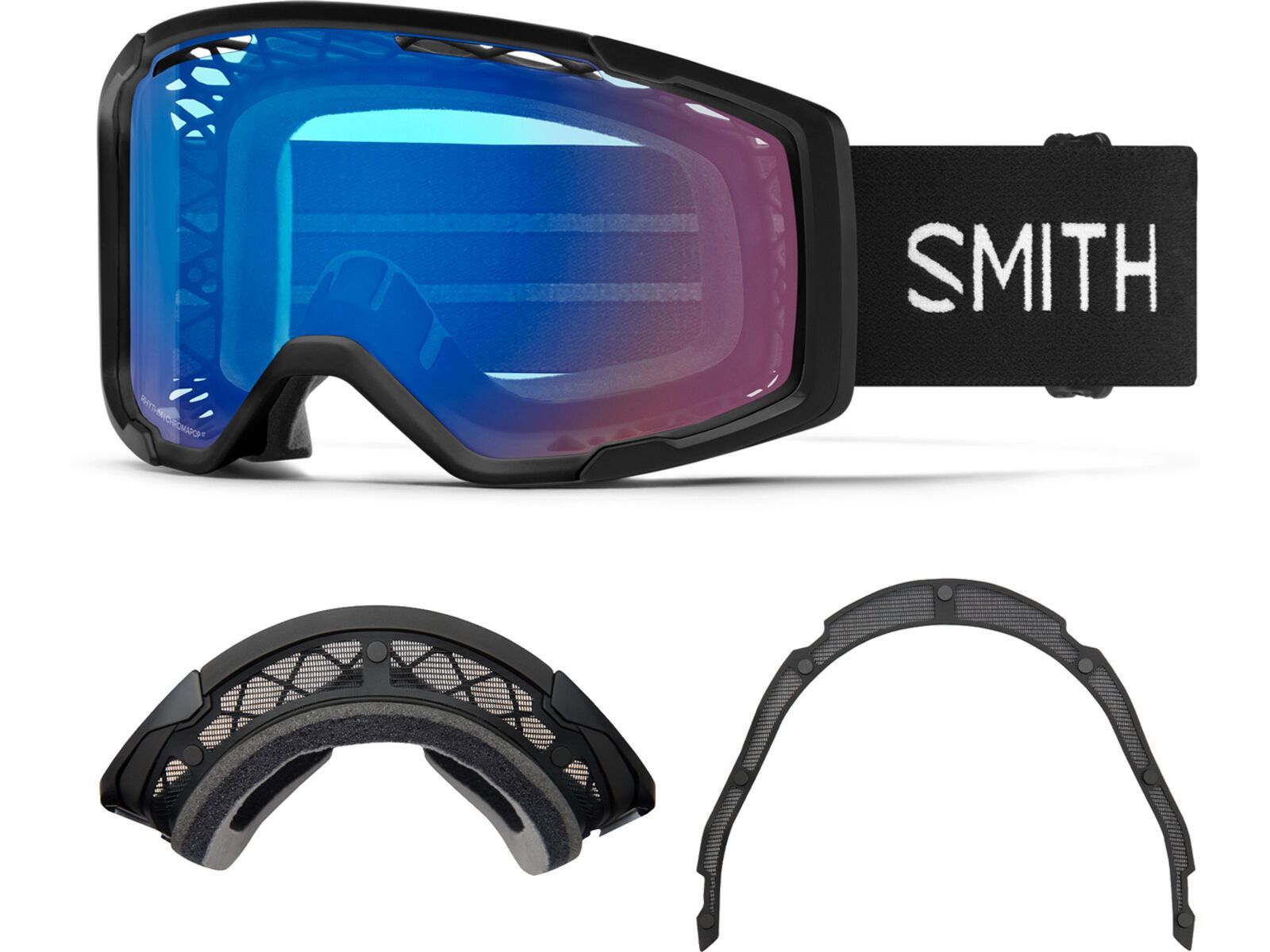 Smith Rhythm MTB + Dirt Screen, ChromaPop Contrast Rose Flash + WS / black | Bild 1