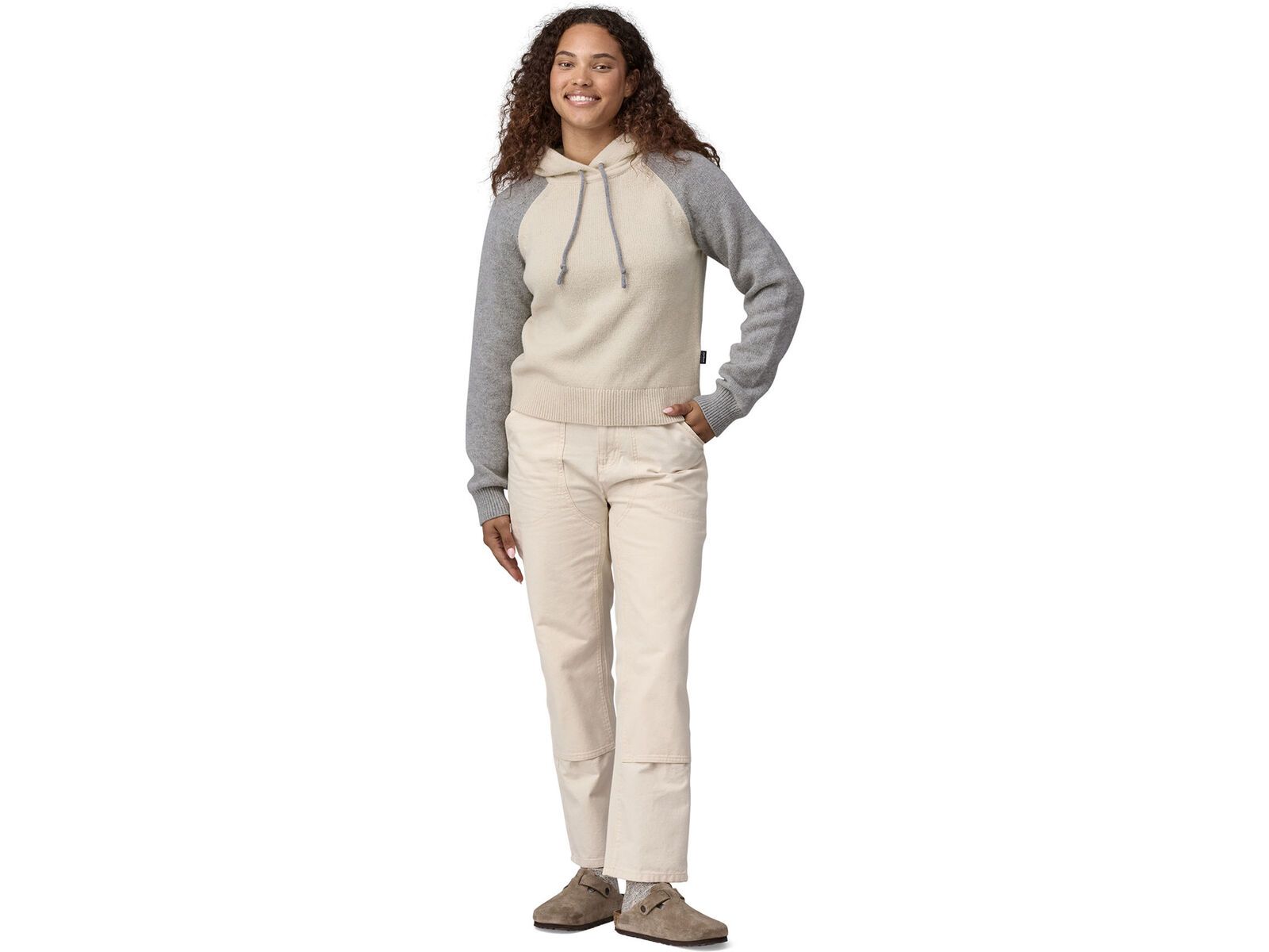 Patagonia Women's Recycled Wool-Blend Hooded Pullover Sweater, dyno white | Bild 3