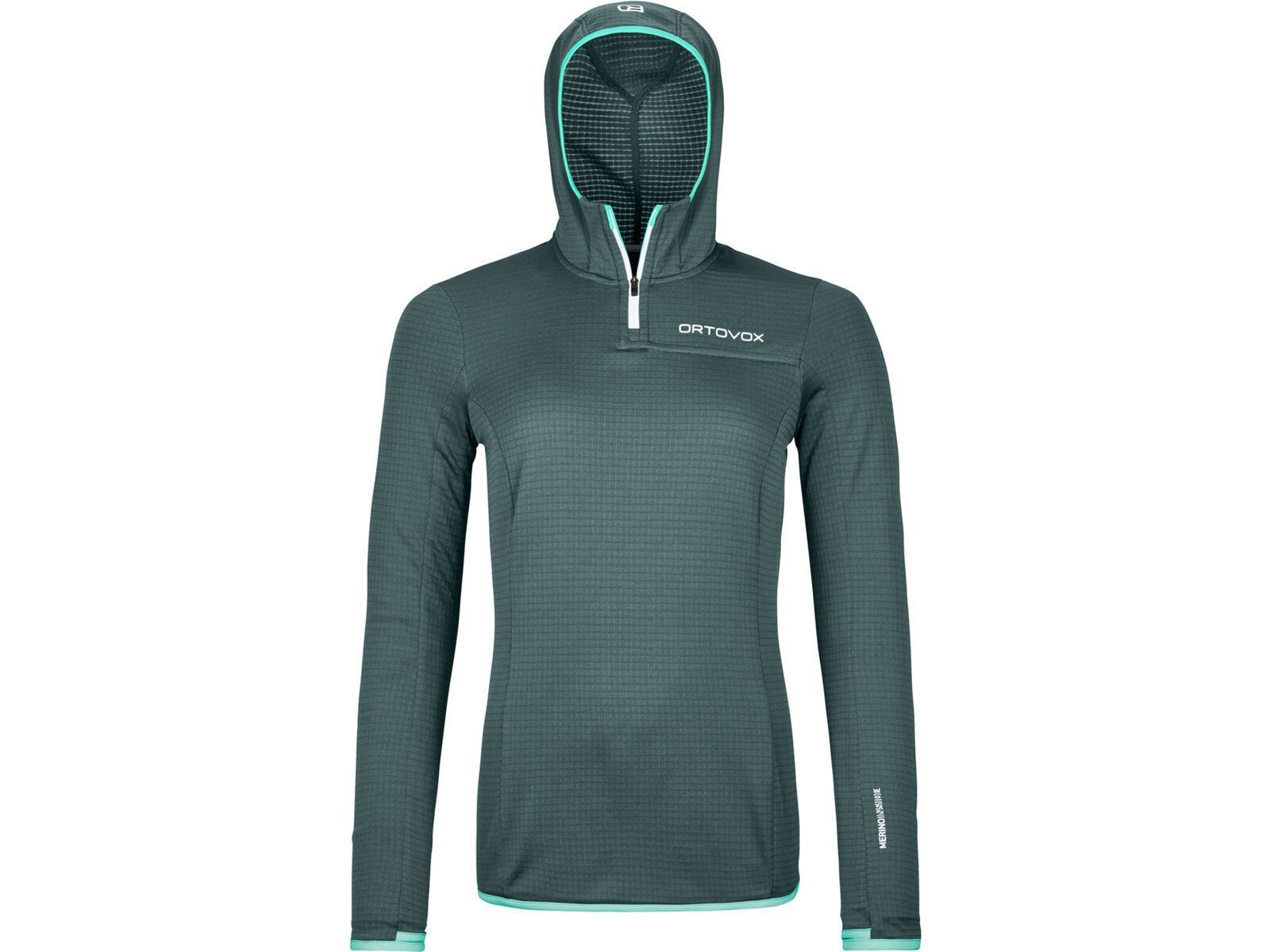 Ortovox Merino Fleece Light Grid ZN Hoody W, dark arctic grey | Bild 1