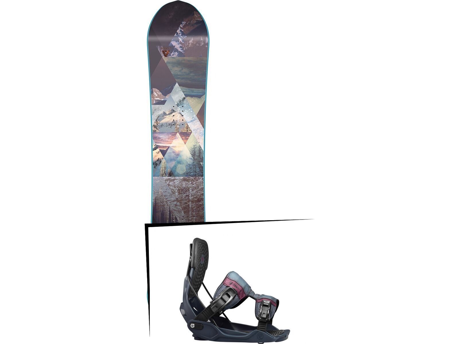 Set: Nitro Victoria 2017 + Flow Minx 2017, slate/grey - Snowboardset | Bild 1