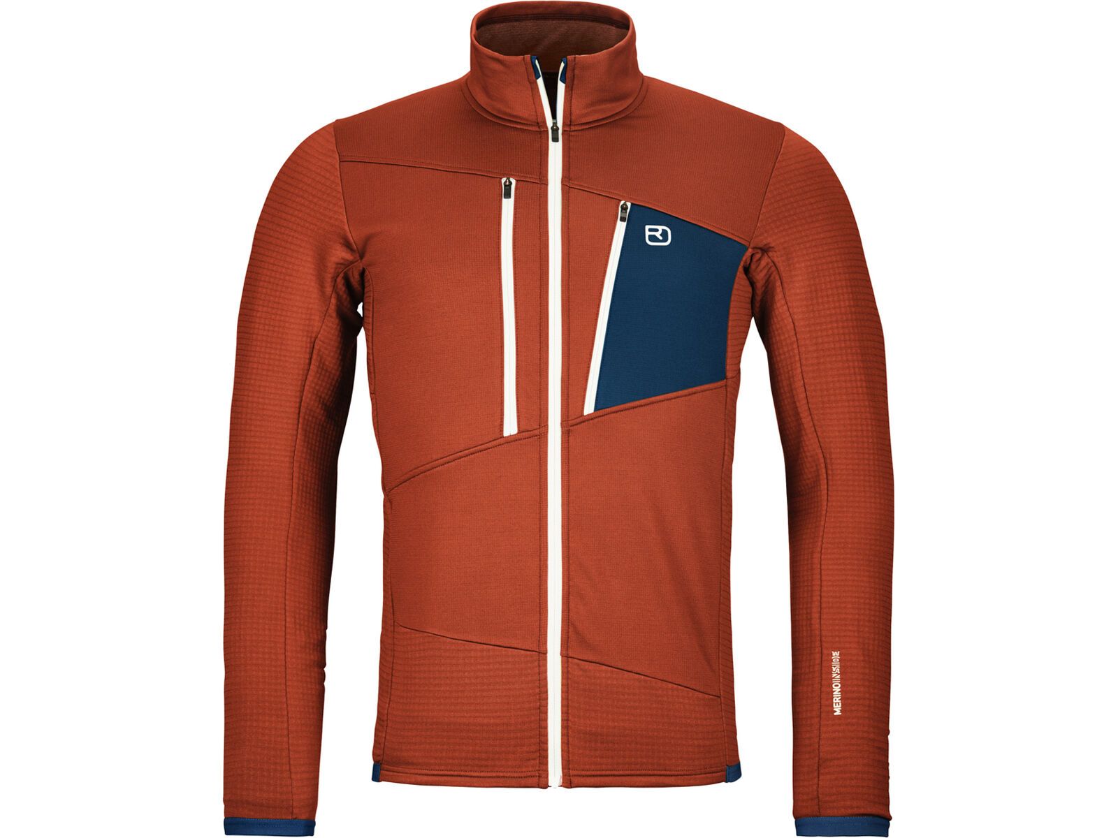 Ortovox Merino Fleece Grid Jacket M, clay orange | Bild 1