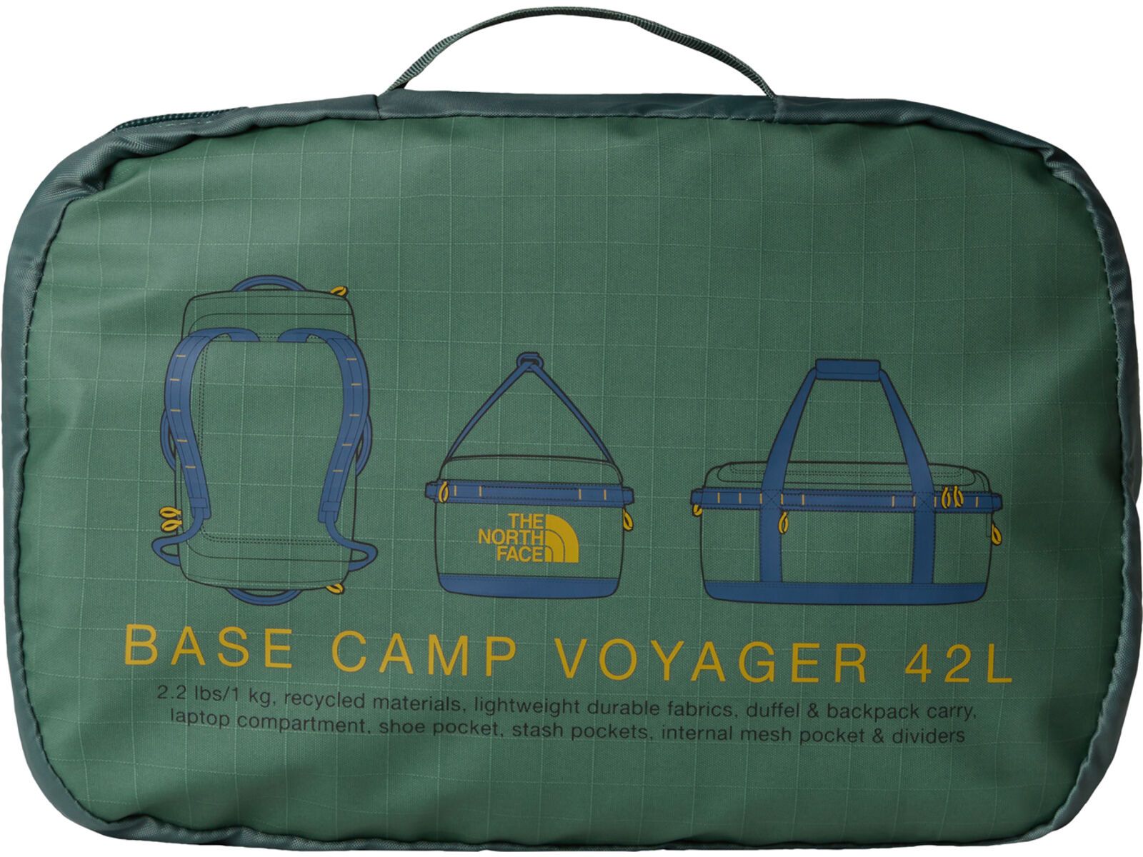 The North Face Base Camp Voyager Duffel 42L, duck green/shady blue | Bild 6