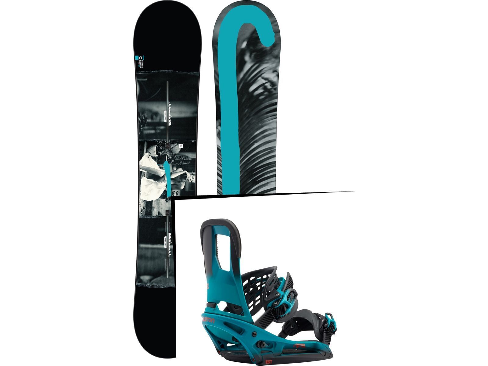 Set: Burton Custom Twin Flying V 2017 +  Cartel EST (1712718S) | Bild 1