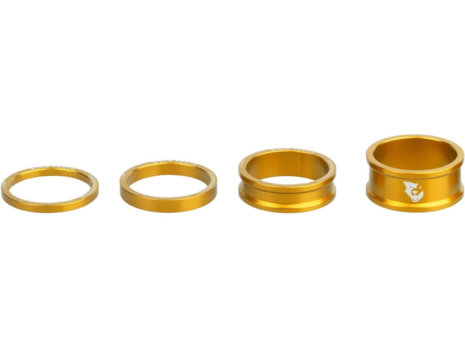 Wolf Tooth Precision Headset Spacers - 3/5/10/15 mm Kit, gold | Bild 1