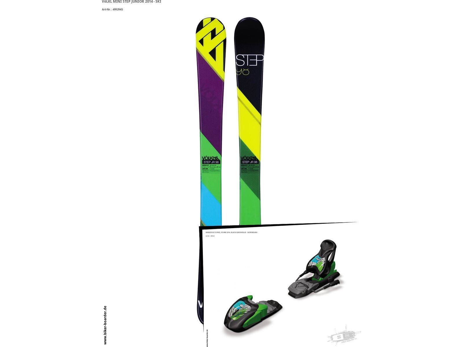 Völkl Set: Mini Step Junior 2014 + Marker M 7.0 Free | Bild 1