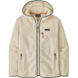 Patagonia Women's Retro Pile Hoody natural w/ellwood green