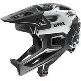 uvex react jr. fullface black-white matt