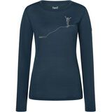 super.natural Bergglück LS Damen blueberry/feather grey