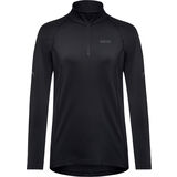 Gore Wear M Damen Mid Zip Shirt Langarm black