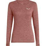 Salewa Puez Melange Dry’Ton Langarm Tee Damen desert pink melange