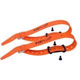 Fixplus Sachen-Festmacher inklusive Strap 46 cm - 2 Set Pack black/orange