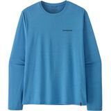 Patagonia Men's Long-Sleeved Capilene Cool Daily Shirt - Boardshort Logo shore blue/light shore blue x-dye