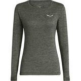 Salewa Puez Melange Dry’Ton Langarm Tee Damen pastel green melange