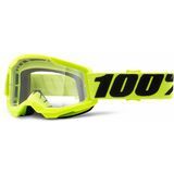 100% Strata 2 Junior Goggle - Clear fluo yellow