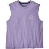 Patagonia Women's Clean Climb Roots Boxy Organic Tank concrete purple