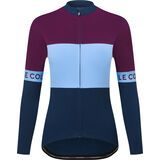 Le Col Womens Sport Tricolour Long Sleeve Jersey navy/powder blue/purple