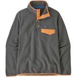 Patagonia Women's Lightweight Synchilla Snap-T Pullover nickel w/vivid apricot