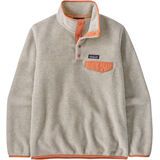 Patagonia Women's Lightweight Synchilla Snap-T Pullover oatmeal heather w/heirloom peach