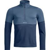 Ortovox Fleece Light Zip Neck M blue nunatak