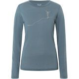super.natural Bergglück LS Damen stormy weather/feather grey