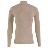 Iron-ic Cashmere Shirt with High Collar and Long Sleeves - Women natural melange